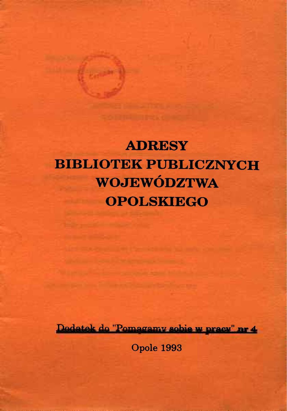 OPOLSKIEGO Dodatek do
