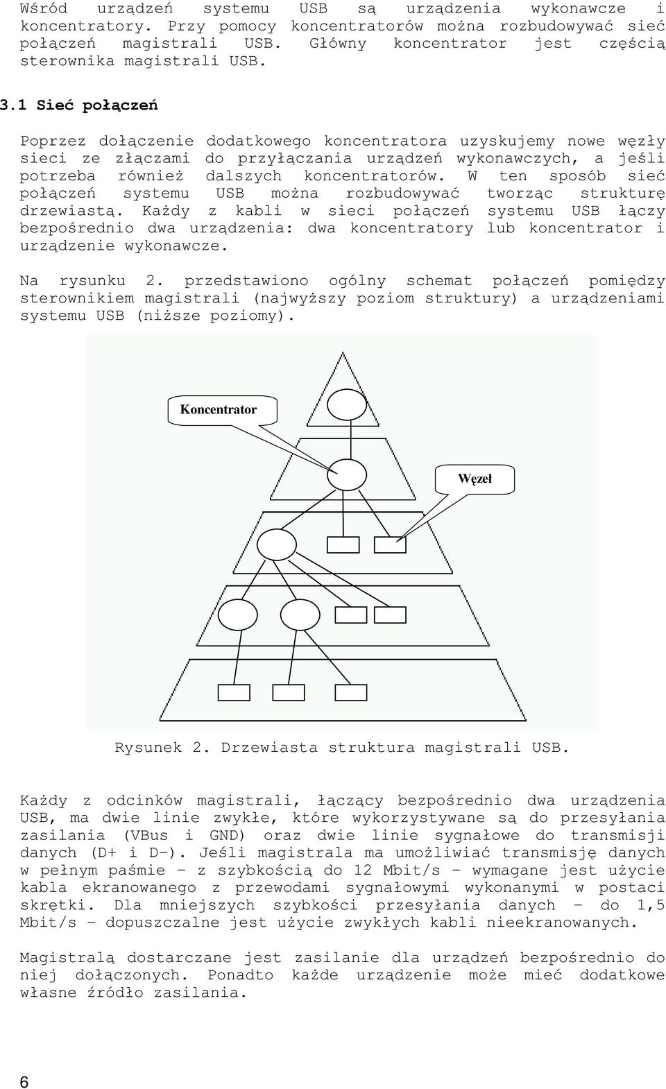 Koncentrator Rysunek 2. Drzewiasta struktura magistrali USB. E!# & *!*! '.