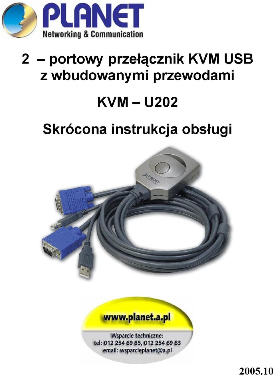 przewodami KVM U202
