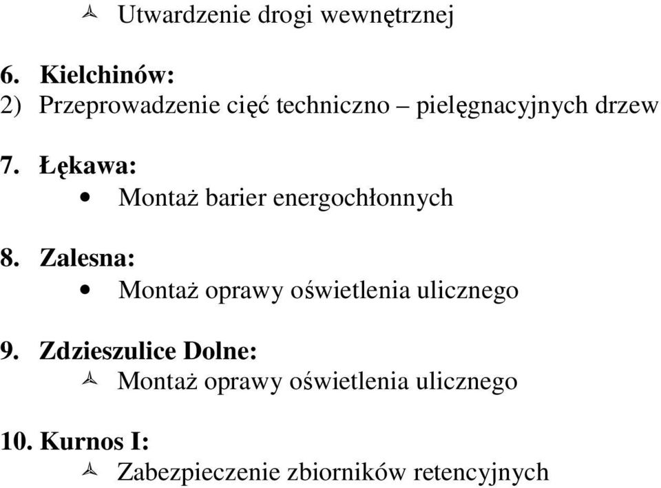 Łękawa: MontaŜ barier energochłonnych 8.