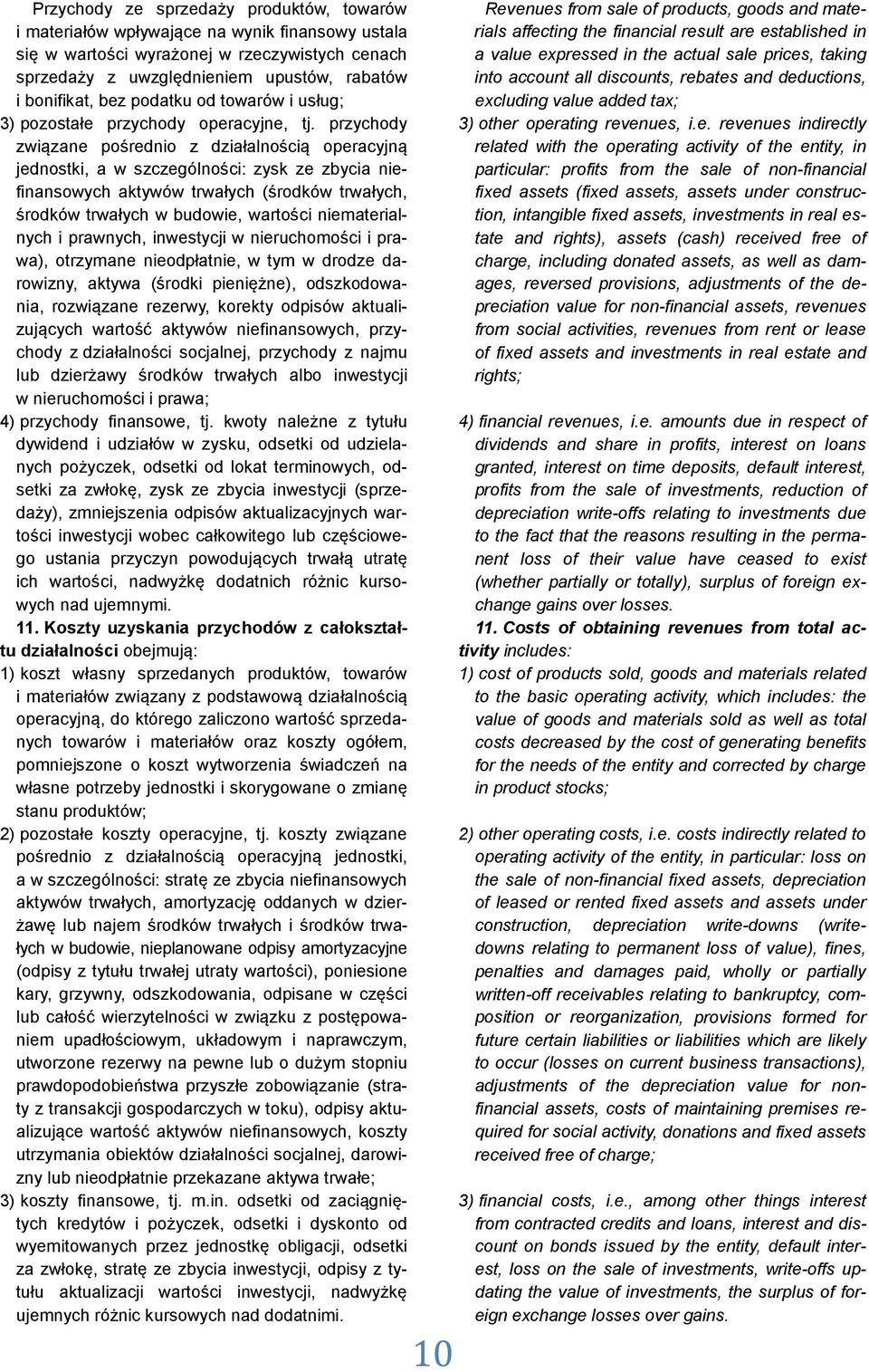 przychody związane pośrednio z działalnością operacyjną jednostki, a w szczególności: zysk ze zbycia niefinansowych aktywów trwałych (środków trwałych, środków trwałych w budowie, wartości