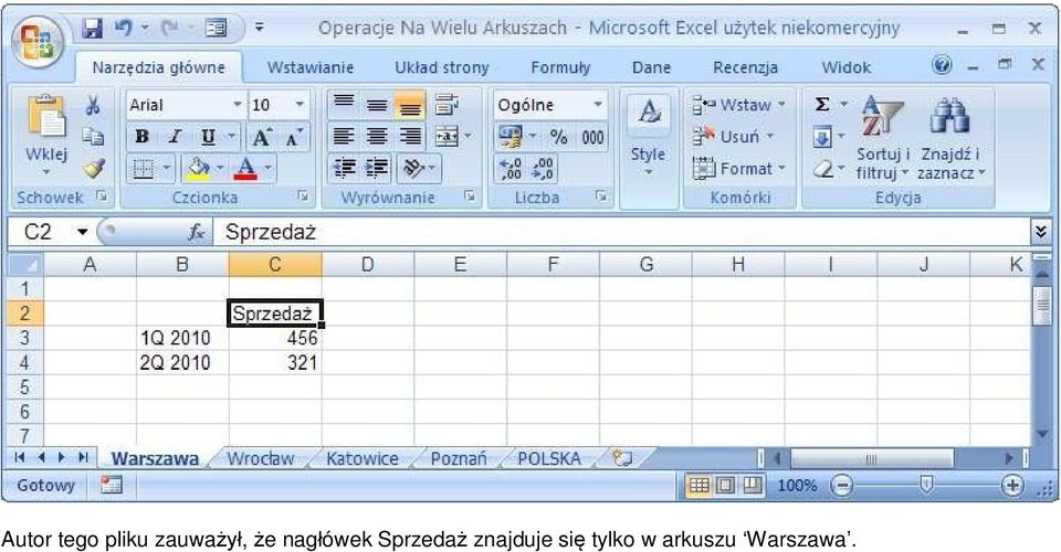 Sprzedaż znajduje się