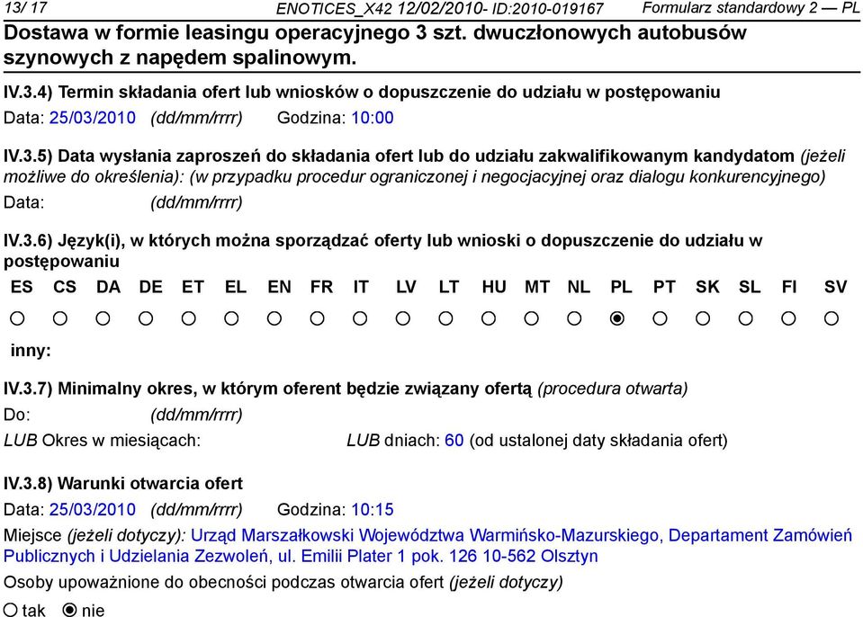 konkurencyjnego) Data: (dd/mm/rrrr) IV.3.