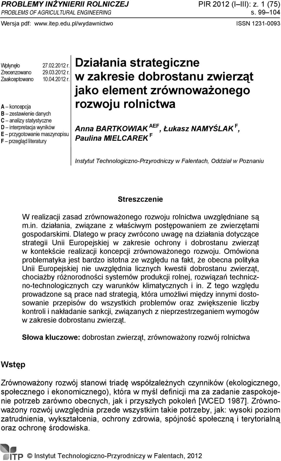 Zaakceptowano 10.04.2012 r.