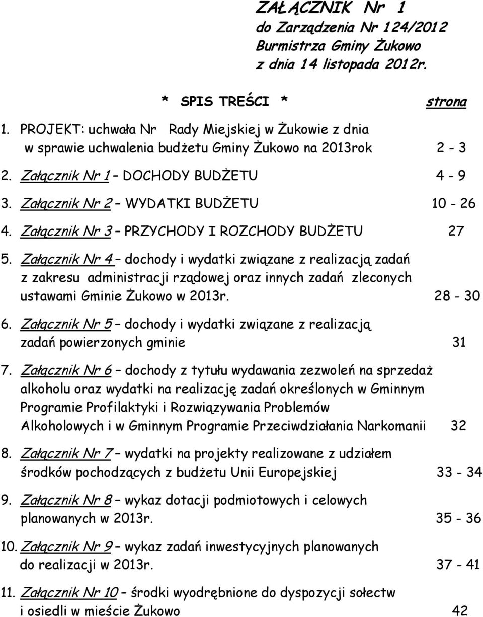 Załącznik Nr 3 PRZYCHODY I ROZCHODY BUDŻETU 27 5.