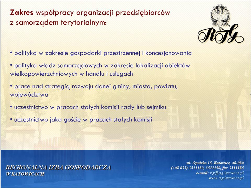 wielkopowierzchniowych w handlu i usługach prace nad strategią rozwoju danej gminy, miasta, powiatu,