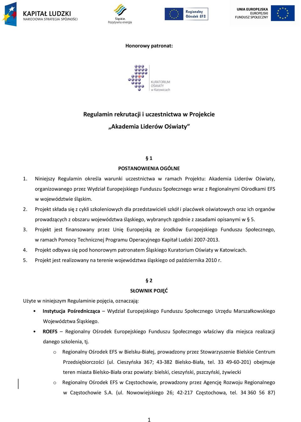 województwie śląskim. 2.