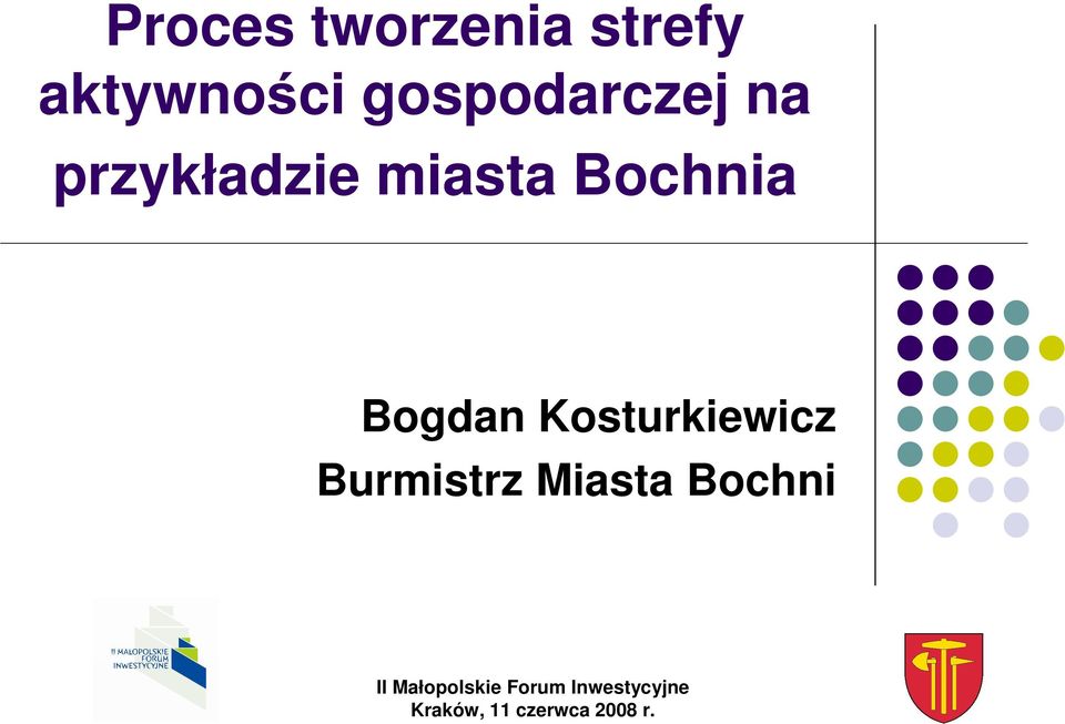 przykładzie miasta Bochnia