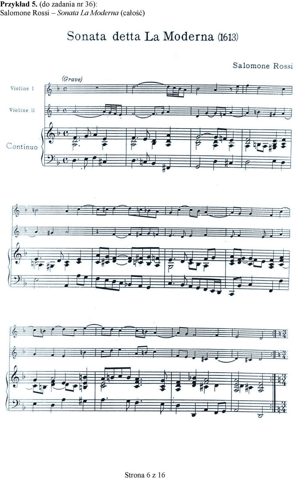 Salomone Rossi Sonata