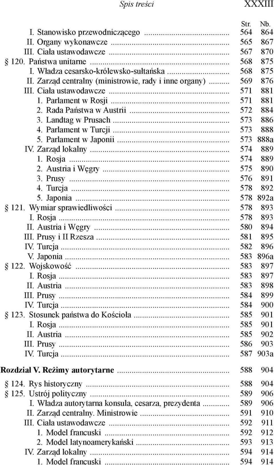 Rada Państwa w Austrii... 572 884 3. Landtag w Prusach... 573 886 4. Parlament w Turcji... 573 888 5. Parlament w Japonii... 573 888a IV. Zarząd lokalny... 574 889 1. Rosja... 574 889 2.