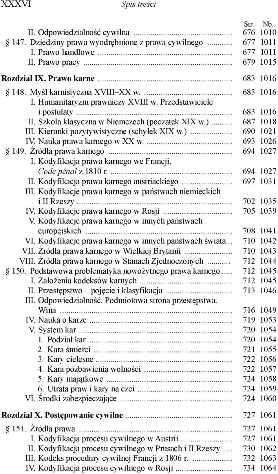 .. 687 1018 III. Kierunki pozytywistyczne (schyłek XIX w.)... 690 1021 IV. Nauka prawa karnego w XX w.... 693 1026 149. Źródła prawa karnego... 694 1027 I. Kodyfikacja prawa karnego we Francji.