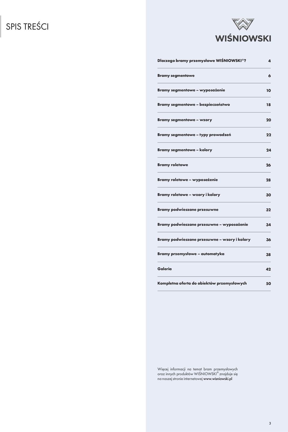 segmentowe kolory 24 Bramy roletowe 26 Bramy roletowe wyposażenie 28 Bramy roletowe wzory i kolory 30 Bramy podwieszane przesuwne 32 Bramy podwieszane przesuwne