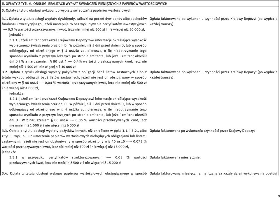 przekazywanych kwot, lecz nie mniej niż 500 zł i nie więcej niż 20 000 zł, 3.1.