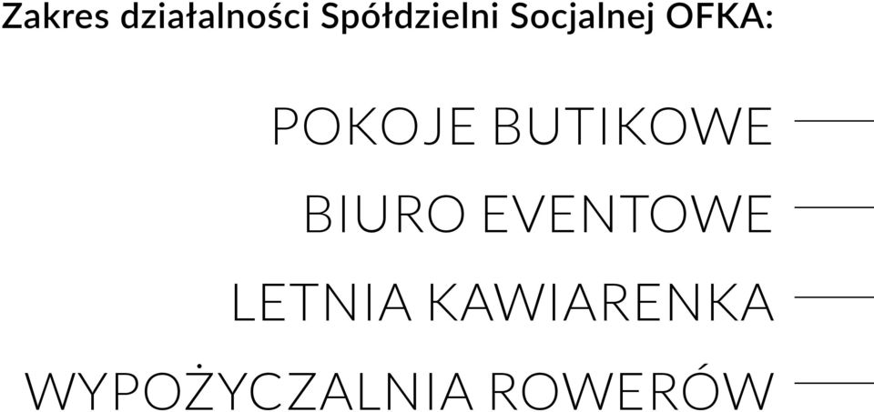POKOJE BUTIKOWE BIURO