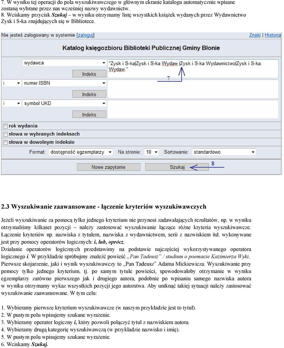 Instrukcja Wyszukiwania W Bazie Biblioteki Publicznej Gminy Błonie ...