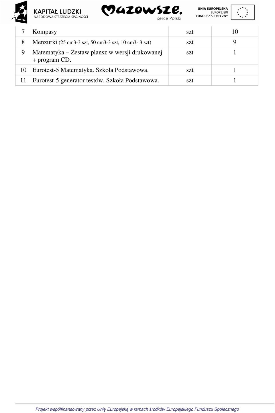 + program CD. 0 Eurotest-5 Matematyka.