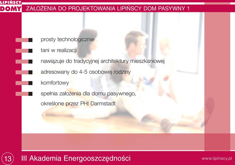 adresowany do 4-5 osobowej rodziny komfortowy spełnia założenia dla domu