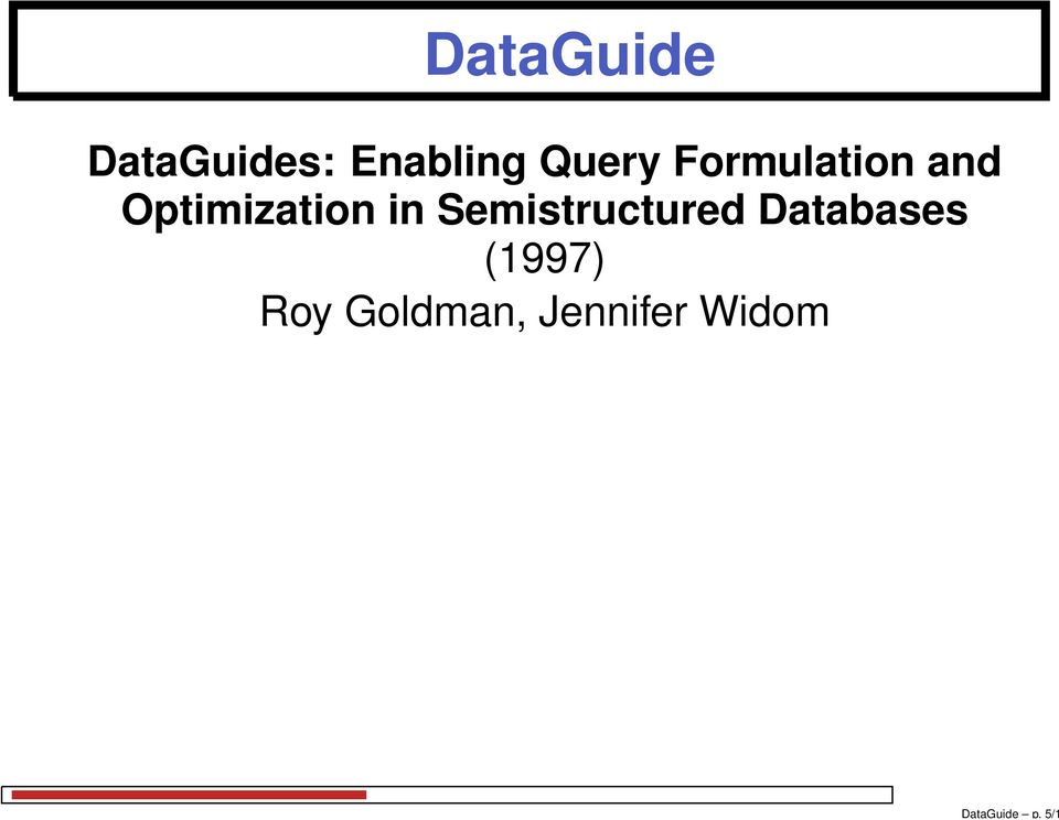 Query Formulation and Optimization