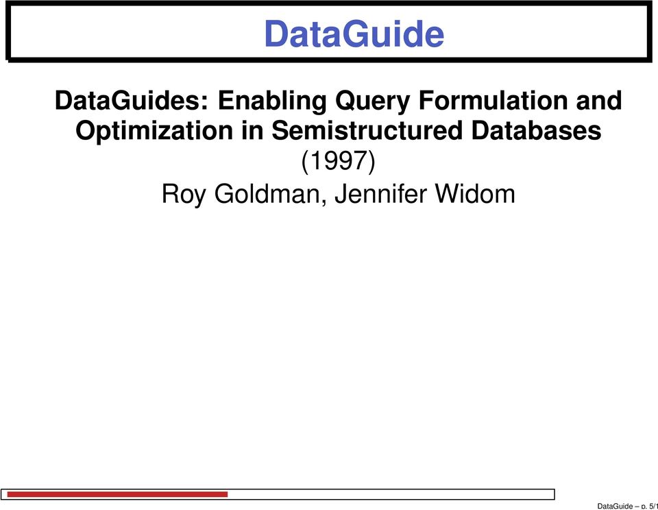 Query Formulation and Optimization