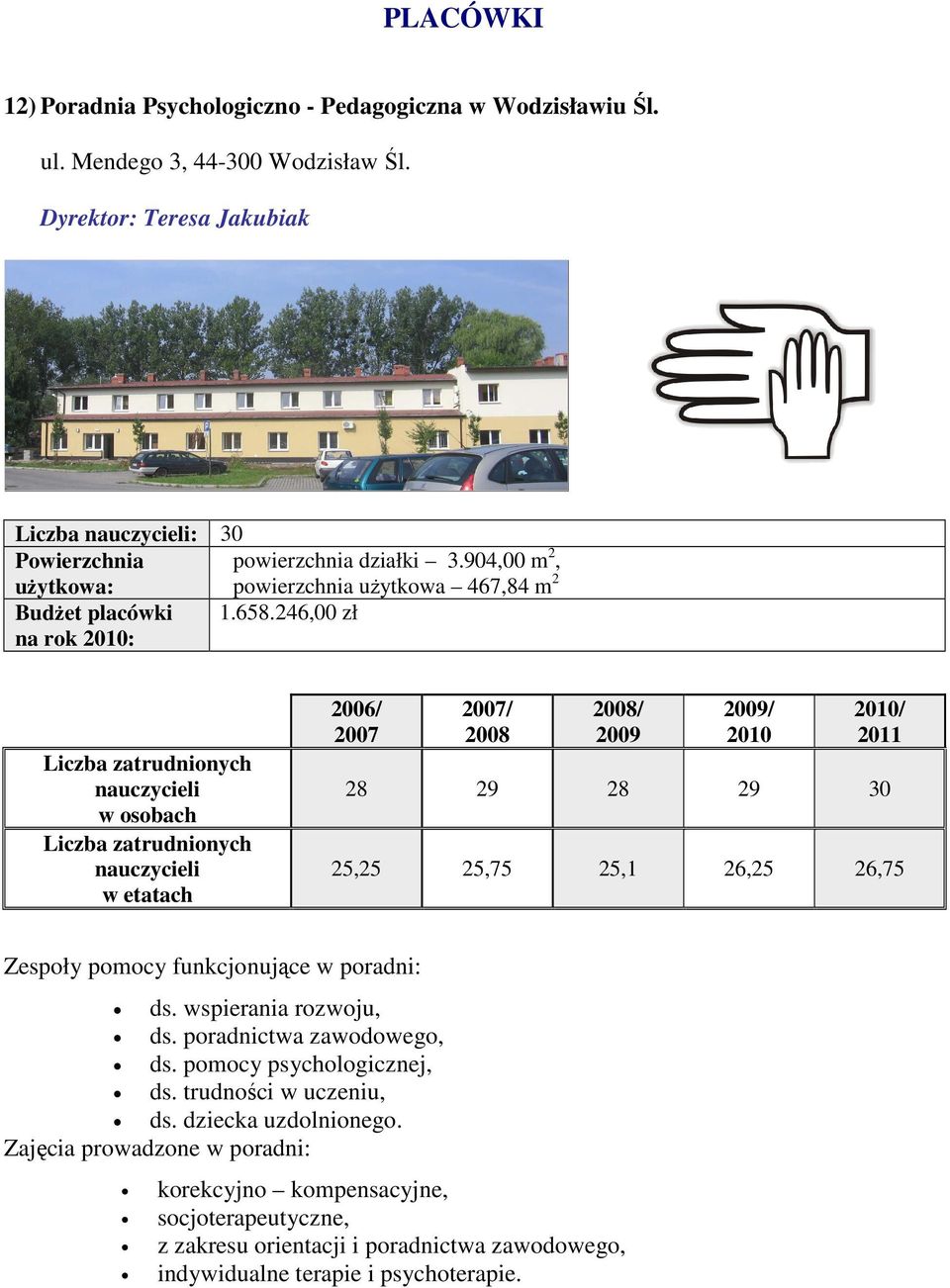 246,00 zł na rok : / / 28 29 28 29 30 25,25 25,75 25,1 26,25 26,75 Zespoły pomocy funkcjonujące w poradni: ds. wspierania rozwoju, ds. poradnictwa zawodowego, ds.