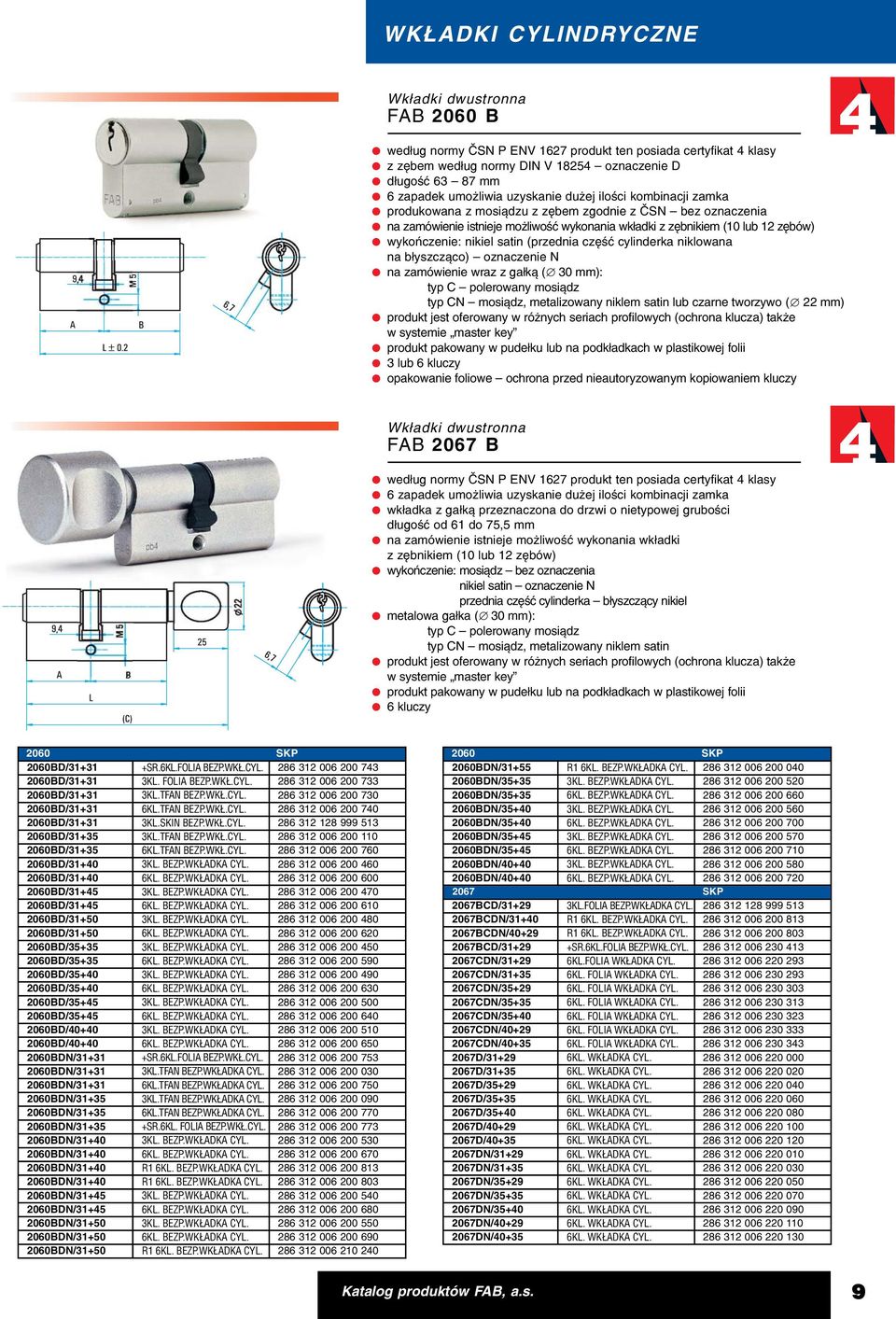 nikiel satin (przednia czêœæ cylinderka niklowana na b³yszcz¹co) oznaczenie N na zamówienie wraz z ga³k¹ ( 30 mm): typ C polerowany mosi¹dz typ CN mosi¹dz, metalizowany niklem satin lub czarne
