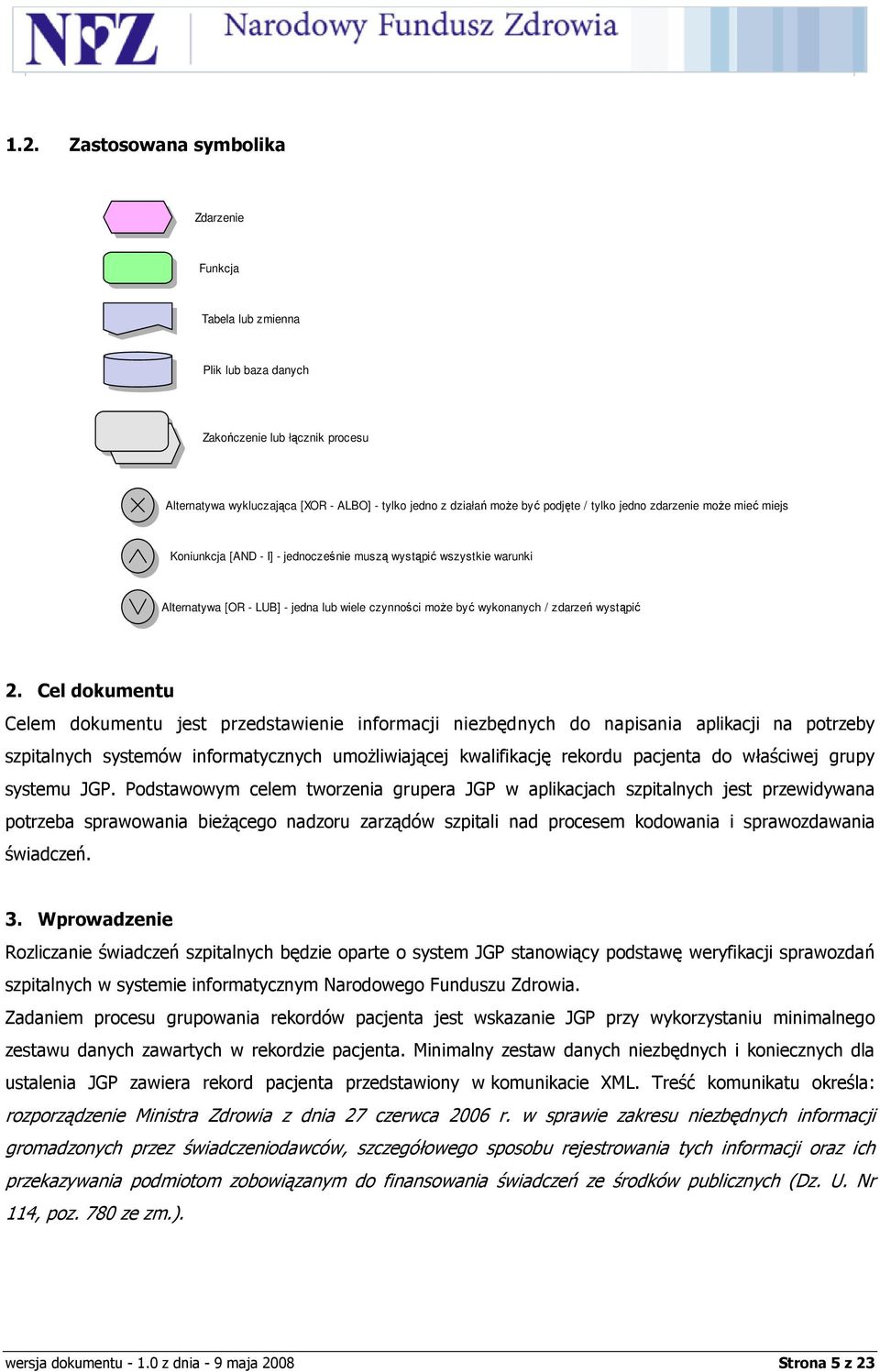 2. Cel dokumentu Celem dokumentu jest przedstawienie informacji niezbędnych do napisania aplikacji na potrzeby szpitalnych systemów informatycznych umoŝliwiającej kwalifikację rekordu pacjenta do