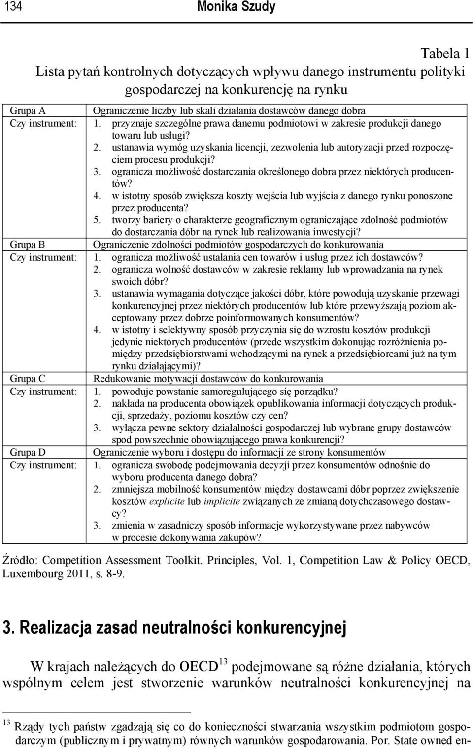 ustanawia wymóg uzyskania licencji, zezwolenia lub autoryzacji przed rozpoczęciem procesu produkcji? 3. ogranicza możliwość dostarczania określonego dobra przez niektórych producentów? 4.