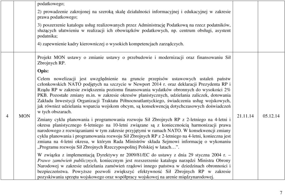centrum obsługi, asystent podatnika; 4) zapewnienie kadry kierowniczej o wysokich kompetencjach zarządczych.