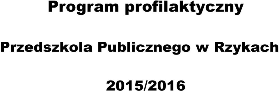 Przedszkola