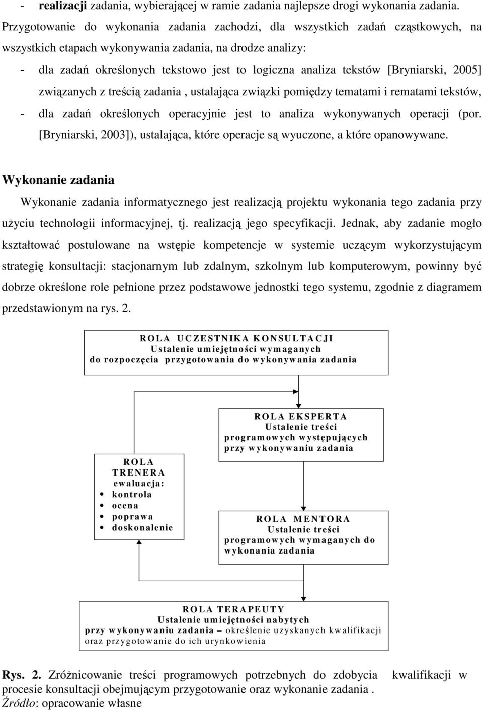 tekstów [Bryniarski, 2005] związanych z treścią zadania, ustalająca związki pomiędzy tematami i rematami tekstów, - dla zadań określonych operacyjnie jest to analiza wykonywanych operacji (por.