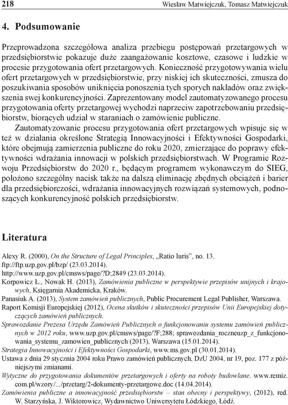 przetargowych.