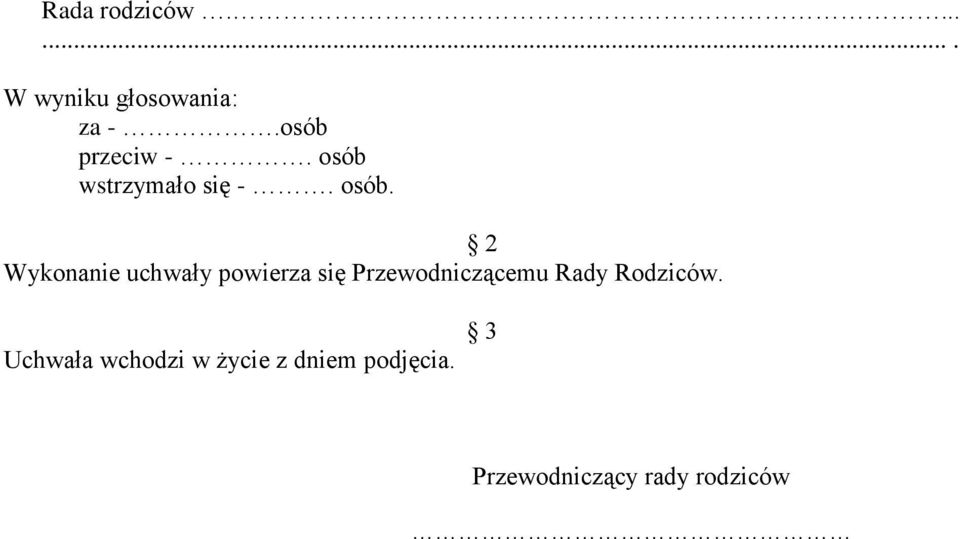 wstrzymało się -. osób.