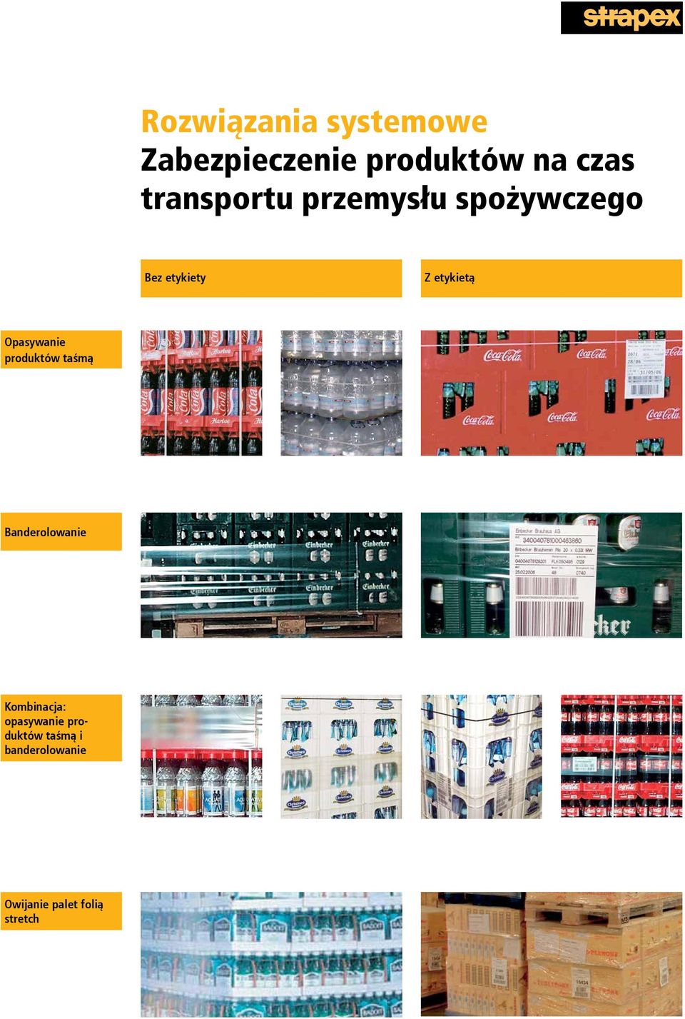 Z etykietą produktów taśmą Kombinacja: opasywanie