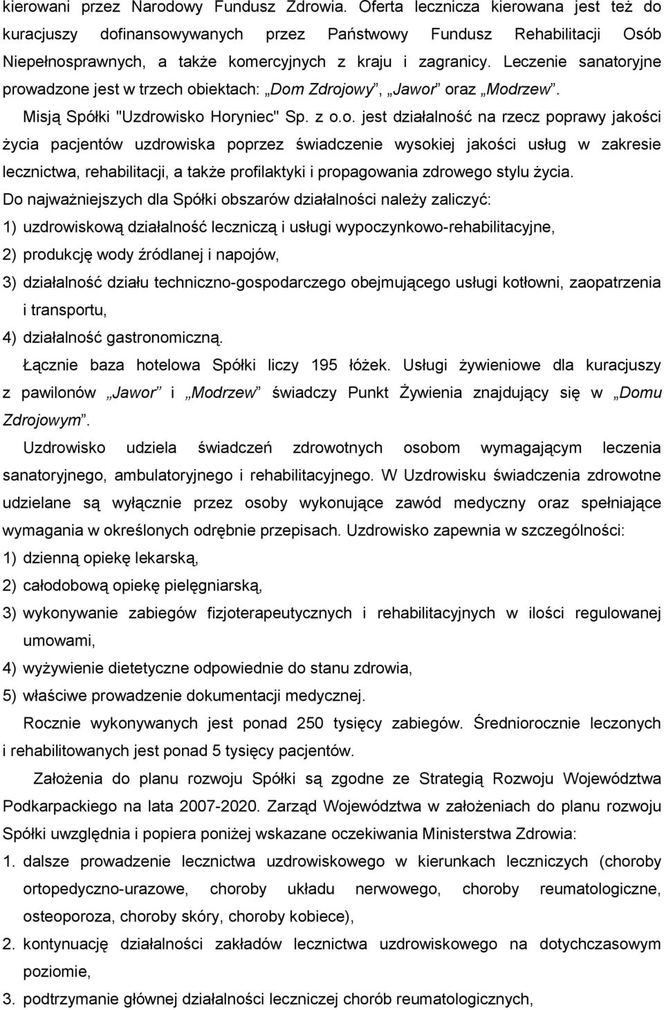 Leczenie sanator