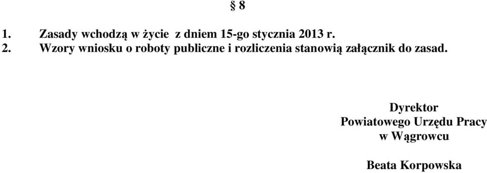 Wzory wniosku o roboty publiczne i rozliczenia