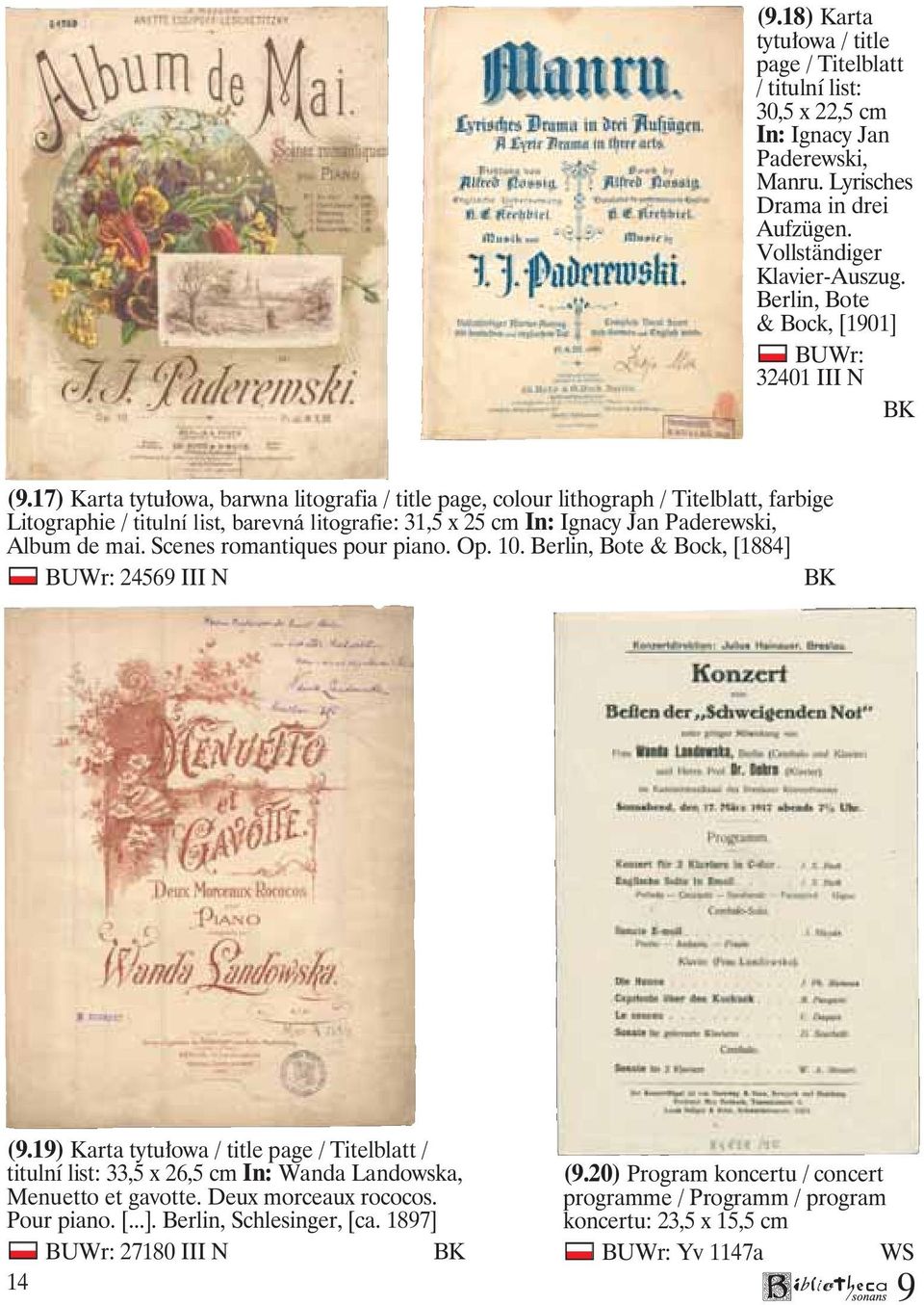17) Karta tytułowa, barwna litografia / title page, colour lithograph / Titelblatt, farbige Litographie / titulní list, barevná litografie: 31,5 x 25 cm In: Ignacy Jan Paderewski, Album de mai.
