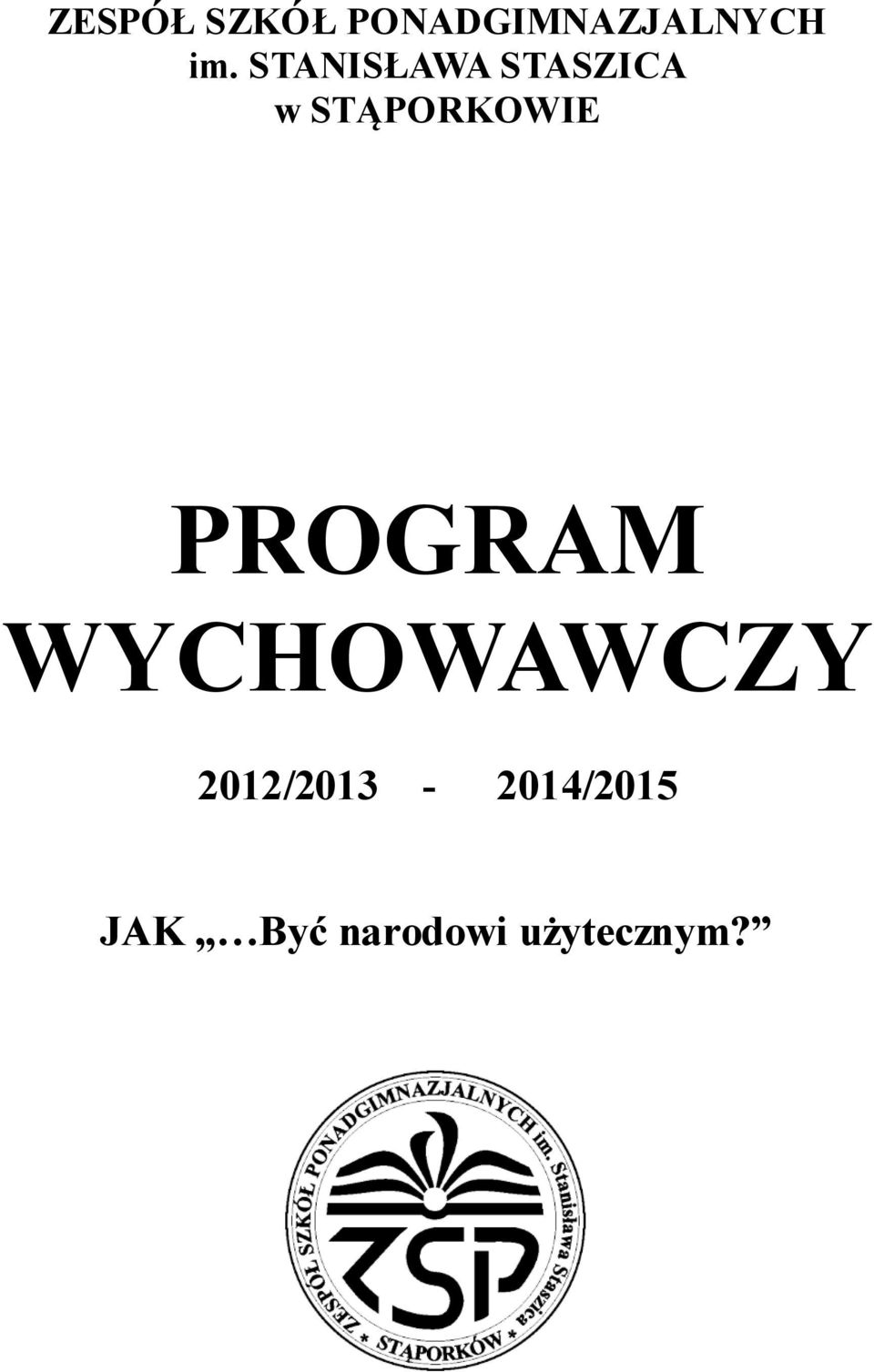 PROGRAM WYCHOWAWCZY
