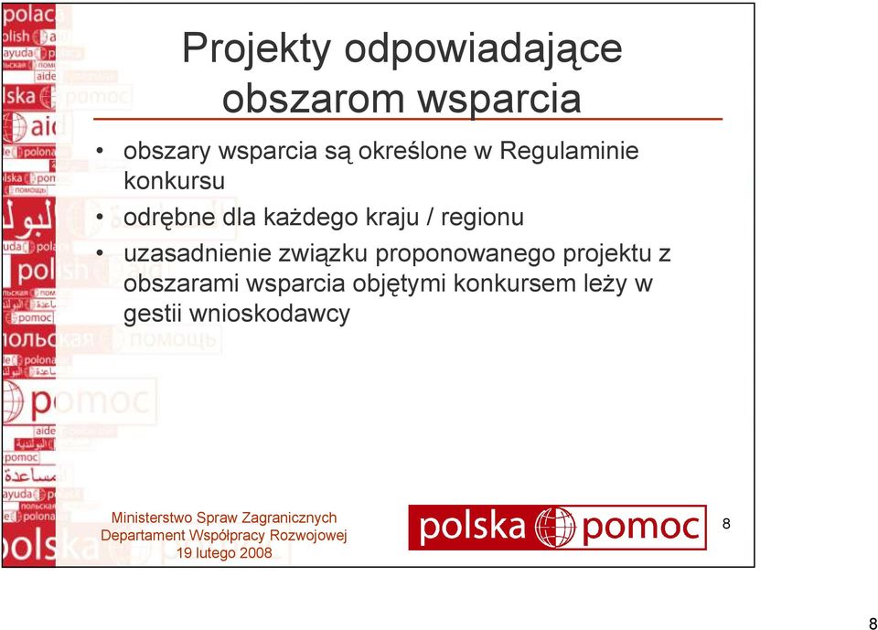 regionu uzasadnienie związku proponowanego projektu z