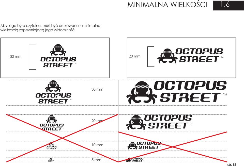 drukowane z minimalną wielkością