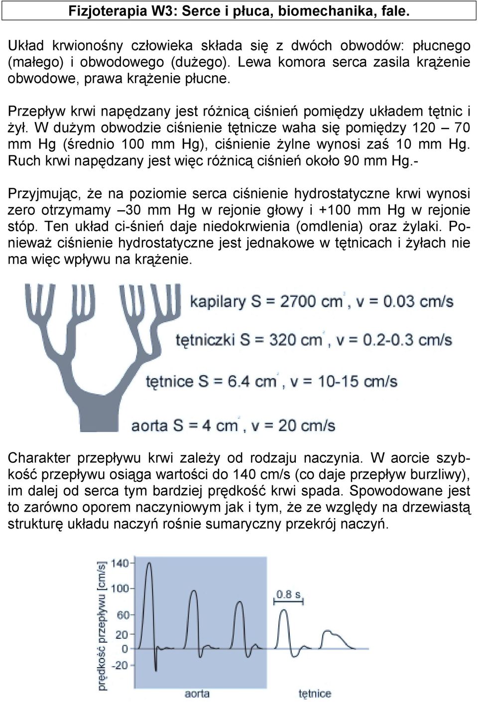 Ruch krwi napędzany jest więc różnicą ciśnień około 90 mm Hg.