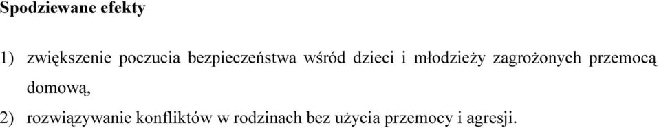 zagrożonych przemocą domową, 2) rozwiązywanie