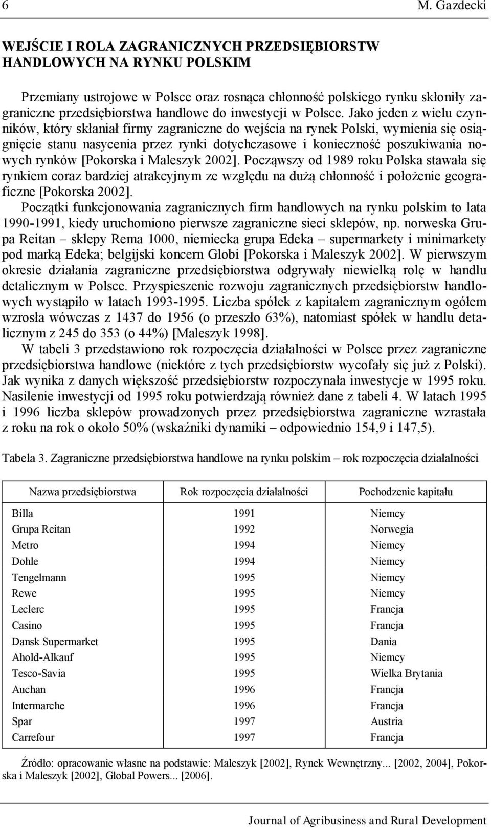 Jako jeden z wielu czynników, który skłaniał firmy zagraniczne do wejścia na rynek Polski, wymienia się osiągnięcie stanu nasycenia przez rynki dotychczasowe i konieczność poszukiwania nowych rynków