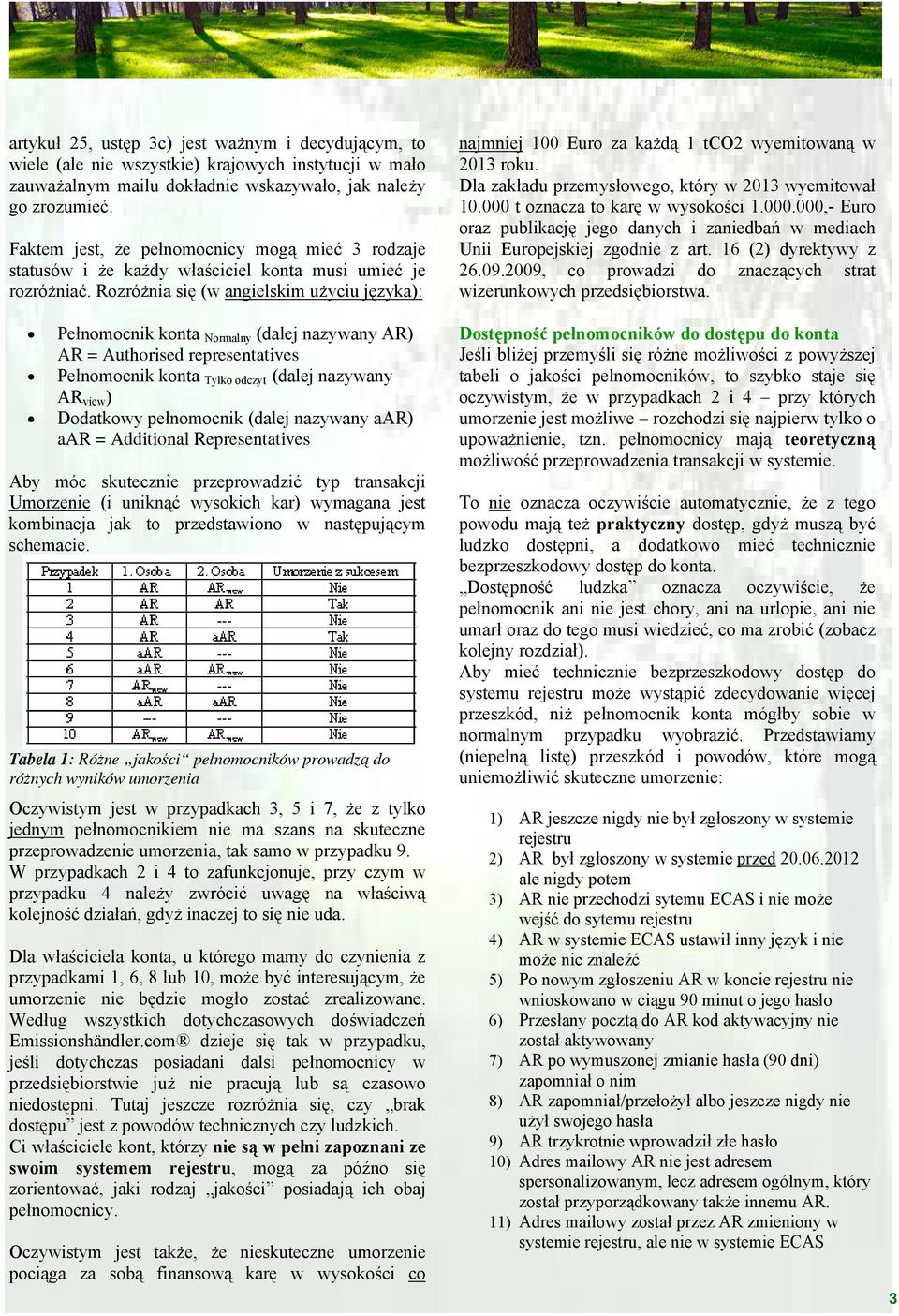 Rozróżnia się (w angielskim użyciu języka): Pełnomocnik konta Normalny (dalej nazywany AR) AR = Authorised representatives Pełnomocnik konta Tylko odczyt (dalej nazywany AR view ) Dodatkowy