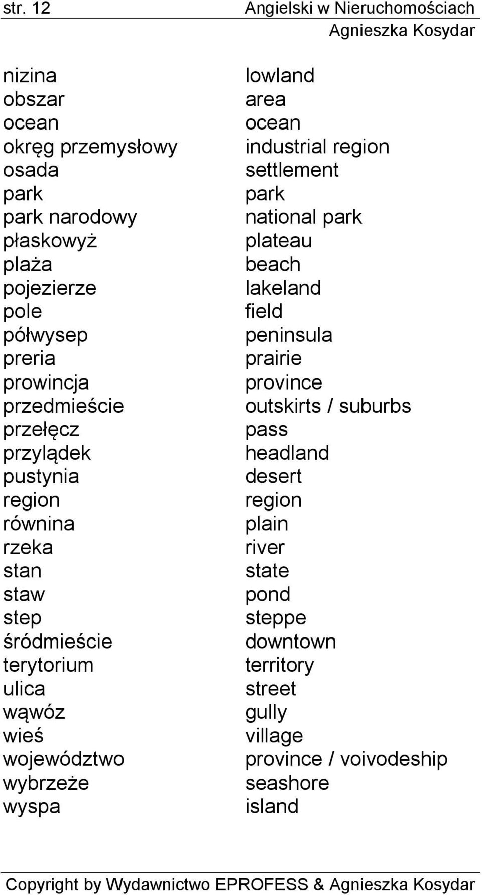 Nieruchomościach lowland area ocean industrial region settlement park national park plateau beach lakeland field peninsula prairie province