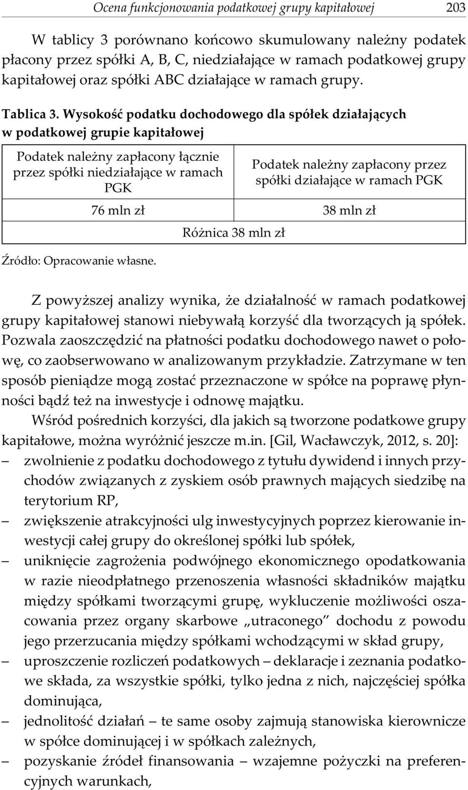 Ocena funkcjonowania podatkowej grupy kapita³owej 203 Podatek nale ny zap³acony przez spó³ki dzia³aj¹ce w ramach PGK 76 mln z³ 38 mln z³ Ró nica 38 mln z³ Z powy szej analizy wynika, e dzia³alnoœæ w