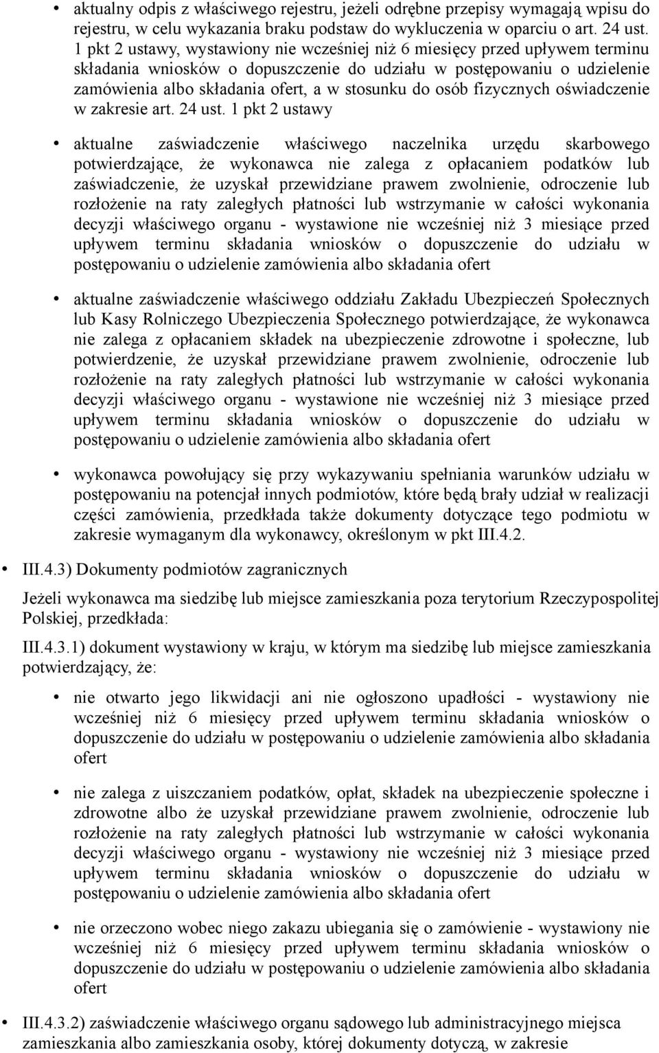 osób fizycznych oświadczenie w zakresie art. 24 ust.