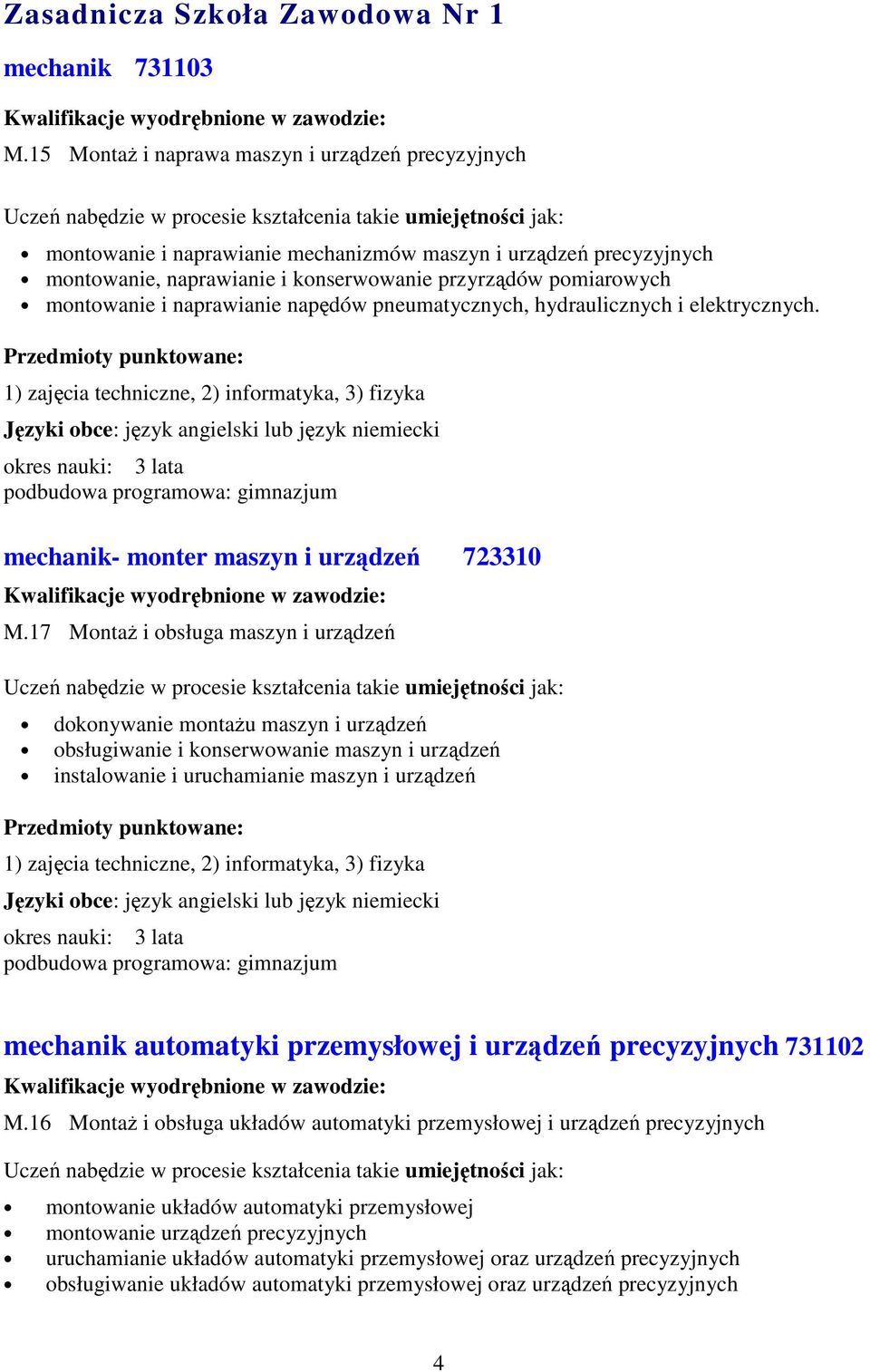 naprawianie napędów pneumatycznych, hydraulicznych i elektrycznych.