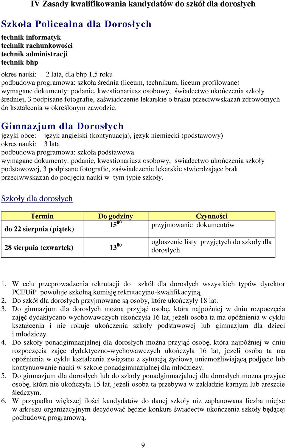 zaświadczenie lekarskie o braku przeciwwskazań zdrowotnych do kształcenia w określonym zawodzie.