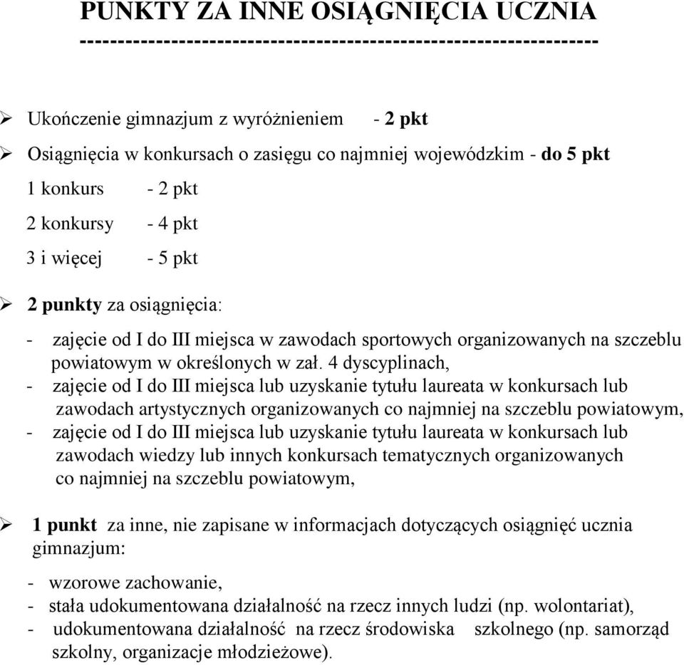 określonych w zał.