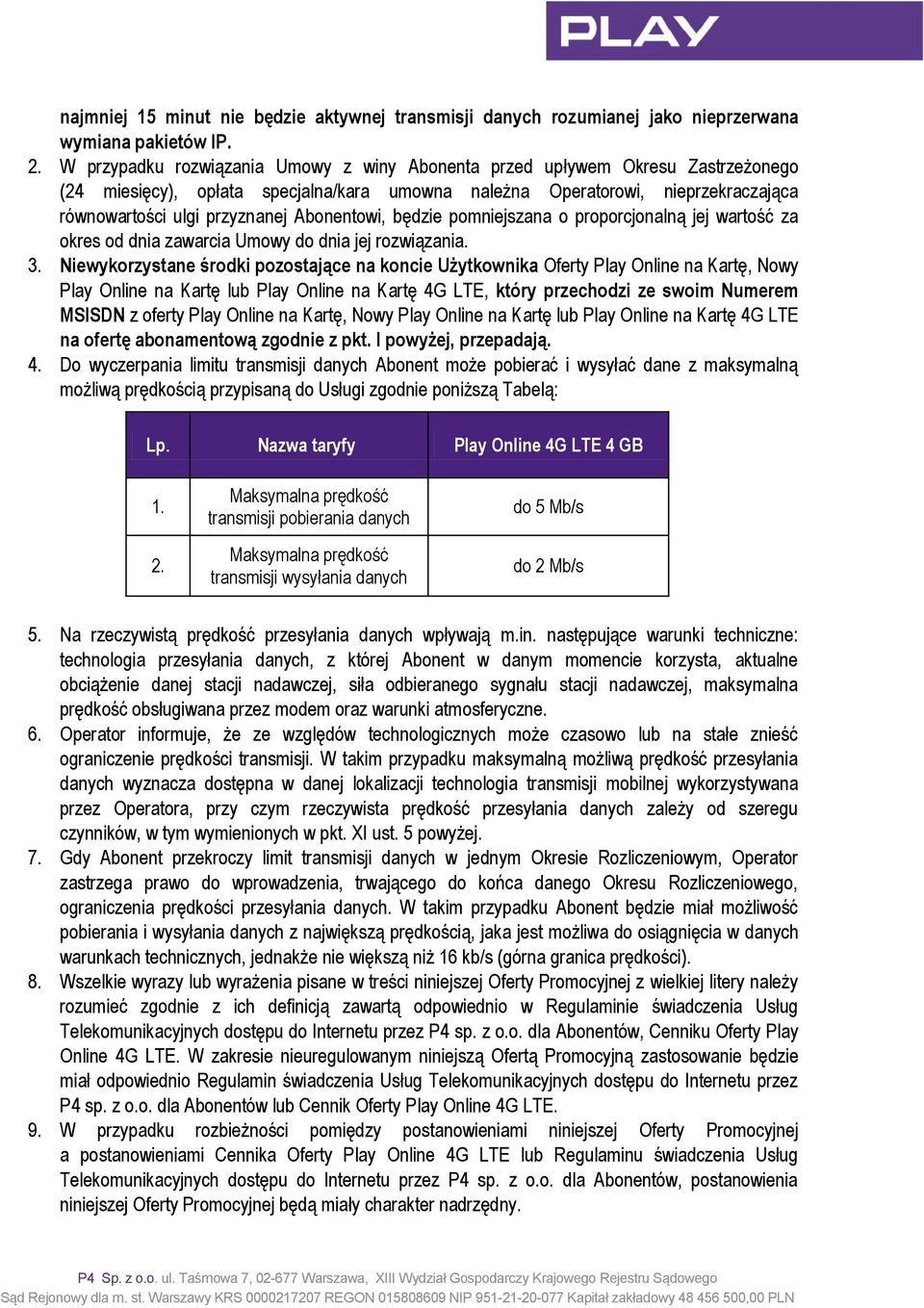 Abonentowi, będzie pomniejszana o proporcjonalną jej wartość za okres od dnia zawarcia Umowy do dnia jej rozwiązania. 3.